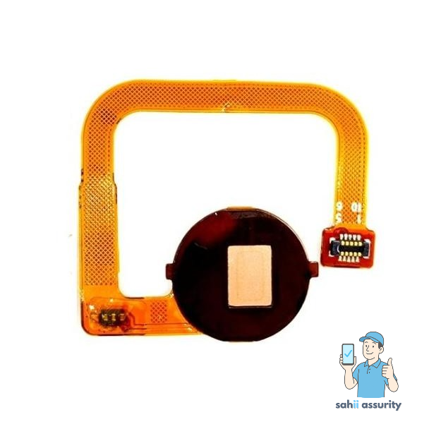 Fingerprint Sensor with Flex Cable for Xiaomi Redmi Note 9 Black thumbnail